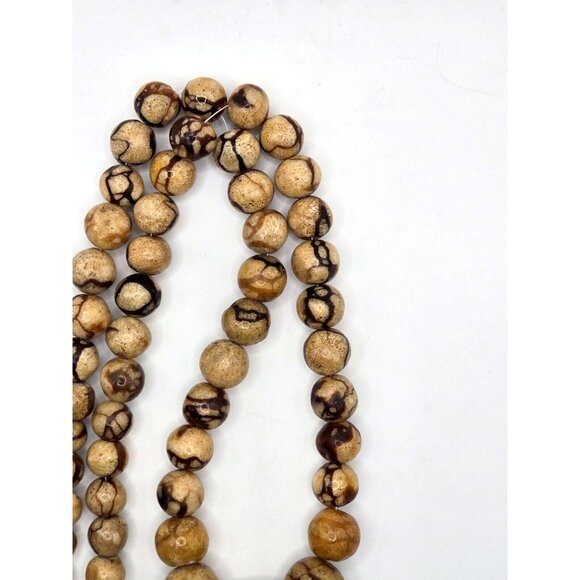 Vintage Very Rare Natural Tiger Coral Graduated Bead necklace 87 grams 23" - Picture 3 of 7